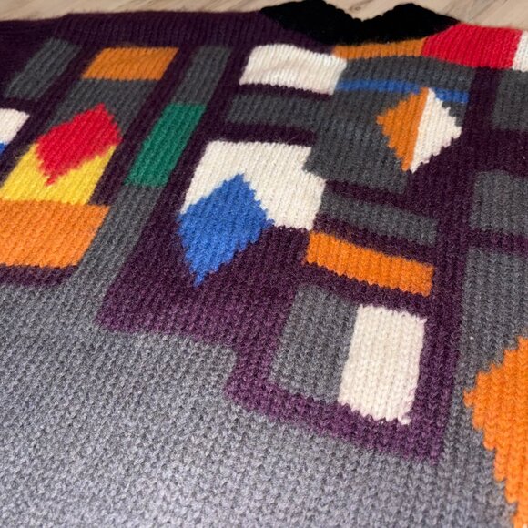 Vintage Montre Xerano Geometric Multicoloured Cardigan M - Picture 4 of 10